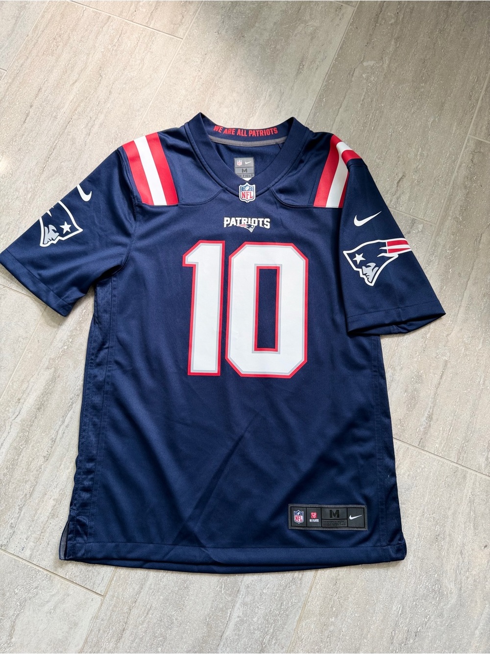 Nike New England Patriots Mac Jones #10 NFL On Field Jersey Mens M Navy